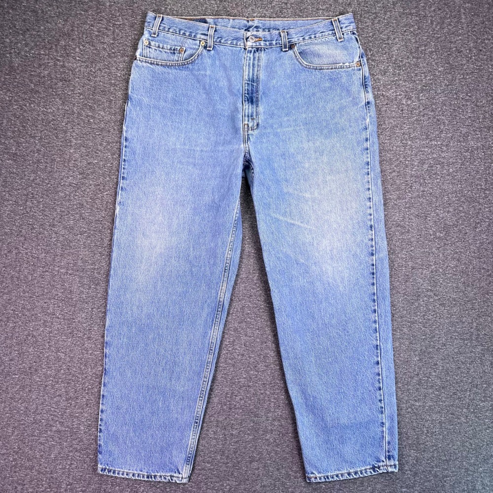 VTG Levis 550 Jeans Men 38x29 Light Wash Denim Relaxed Grunge Casual Tapered Y2K
